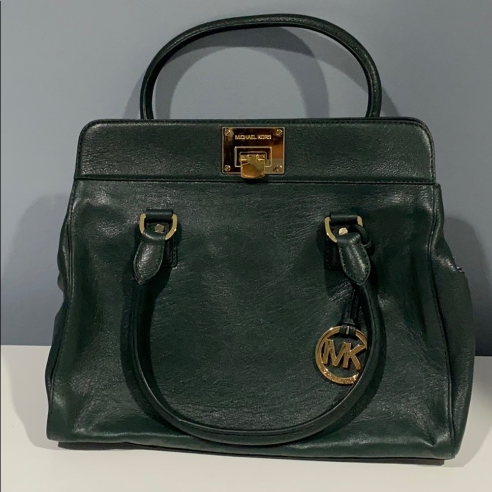 Michael Kors Hamilton hunter green bag